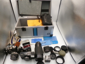 ジャンク OLYMPUS オリンパス OM10 PEN EF F280 など フィルムカメラ フラッシュ レンズ ケース おまとめ 激安1円スタート