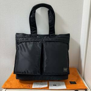 [ newest model ][ as good as new ]PORTER Porter TANKER tongue car tote bag business bag 622-76994 old pattern number 622-06994 black black 