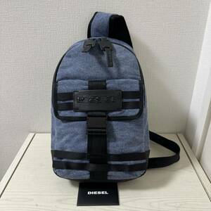 【新品同様】DIESEL ディーゼル ボディバッグ　デニム×レザー　ウエストバッグ　ワンショルダーバッグ