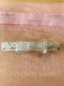 ALEXANDRE DE PARIS☆アレクサンドル・ドゥ・パリ☆バレッタ☆パール&クリスタル☆未使用