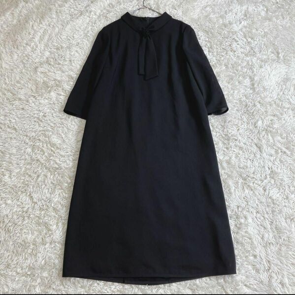 【日本製未使用】LANVIN NOIR ブラックフォーマル 喪服 ワンピース36