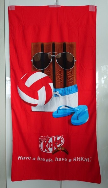 ●未使用●キットカット ビーチタオル KitKat Nestle ビーチで目立つ非売品 キャンペーン懸賞品
