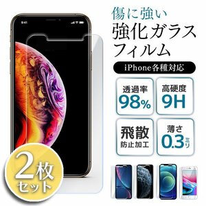 【2枚セット】iPhone 最新機種対応 強化ガラスフィルム 0.3mm iPhone13 Pro MAX 高透明 指紋防止超強度 9H ハードコート 保護フィルム