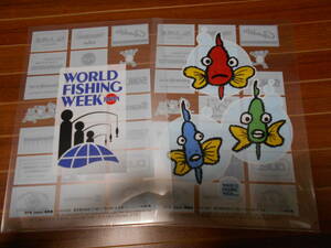 WORLD FISHING WEEK JAPAN 世界 釣り 週間 オリジナル 魚 クリアファイル 2枚 非売品 ノベルティ グッズ 日本つり週間 Japan Fishing week