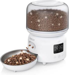 3L Pawjoii automatic feeder cat middle for small dog . hour . amount 1 day 6 meal automatic feeding machine 3L capacity manual feeding possible washing with water possibility 2WAY supply of electricity 
