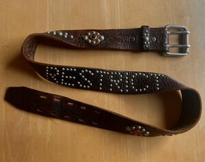  masterpiece HTC studs belt Brown 34 (RRL Ralph Lauren LVC Vintage 