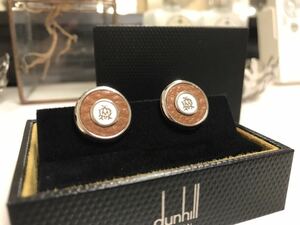  new goods unused Dunhill leather AD gothic cuffs cuff links box attaching 