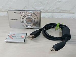 通電確認済　DSC-W830　SONY　ソニー デジタルカメラ デジカメ サイバーショット Cyber-shot　カメラ　シルバー　silver　(透ケ)