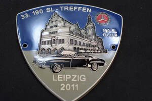 〇 Mercedes 190SL Club エンブレム Badge 2011 LEIPZIG W87mm benz ocitye メルセデスベンツ W121 R121 独オーナークラブ 33周年 限定品