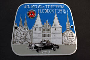 〇 Mercedes 190SL Club エンブレム Badge 2018 TREFFEN LUBECK W92mm benz ocitye メルセデスベンツ W121 R121 独オーナークラブ