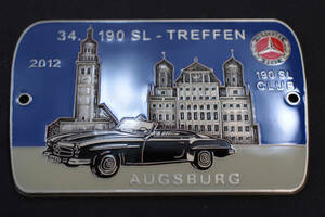 0 Mercedes 190SL Club эмблема Badge 2012 AUGSBURG W93mm benz ocitye Mercedes Benz W121 R121. владелец Club 34 годовщина ограниченный товар 