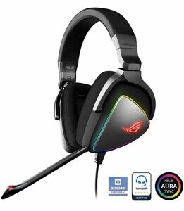  100 jpy start unused goods with special circumstances ASUS Hi-Res ESS Quad-DAC installing PS5, PC, mobile game, RGB game headset ROG DELTA