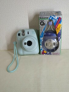 FUJIFILM　フジフィルム　nexia Q1 コンパクトカメラ(未使用) & INSTAX mini 12 Green ミントグリーン (ジャンク)2点 説明文に詳細記載。