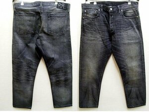 ●即決[W36]ほぼ未使用品 RRL USA製 23SS IRON ORE WASH BLACK DENIM SLIM NARROW スリム ナロー ブラック アメリカ デニム パンツ■1191