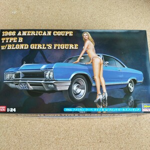  Hasegawa 1/24 1966 american coupe TYPE B w| Blond girls figure limited goods 