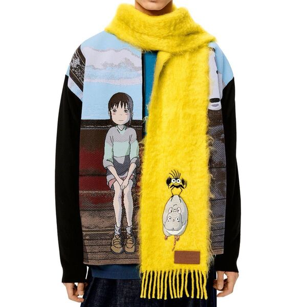 【レア!】LOEWE 千と千尋の神隠し エドハリ 坊ネズミ モヘアマフラー