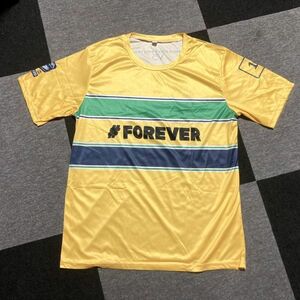 [L size ] new goods unused emi rear *ro Magni .GP.. T-shirt replica | Senna rats .n burger F1[ free shipping ]