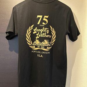 ラングリッツレザー 75周年Tシャツ ブラック Lサイズ