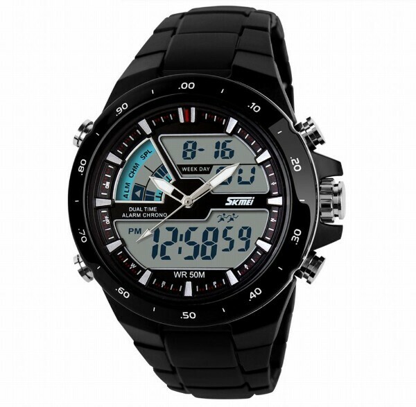 ◆◇ SALE ◇◆ 新品 50m 防水 SKMEI デザイン 腕時計 ブラック 黒 デジアナ 【サザビー ポールスミス バーバリー コーチ グッチ】