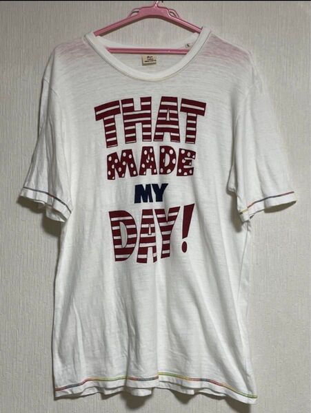 TIGRE BROCANTE ティグルブロカンテ カラフルステッチ半袖Tシャツ L