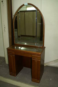 !! dresser dresser large . chemistry corporation OTSUKA wooden three surface mirror stock goods No25!!