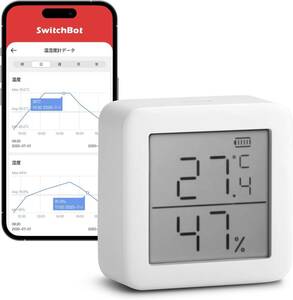 【Works with Alexa認定】SwitchBot 温湿度計 デジタル スマート家電 高精度 スイス製センサー スマホで温