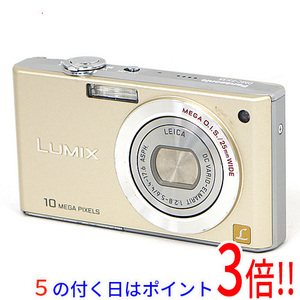 【中古】Panasonic LUMIX DMC-FX35-N ゴールド/1010万画素 [管理:303103501]