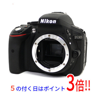 【中古】Nikon デジタル一眼レフ D5300 ボディ D5300BK [管理:1050014744]