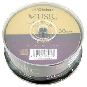 Victor AR80FP30SJ5 音楽用 24倍速 CD-R 30枚パック 700MB 80分