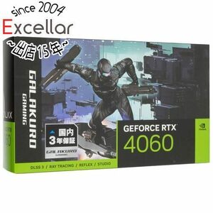 玄人志向グラボ GALAKURO GAMING GG-RTX4060-E8GB/SF PCIExp 8GB [管理:1000027497]