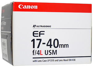 【中古】Canon 広角ズームレンズ EF17-40mm F4L USM 元箱あり [管理:303102433]