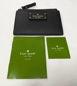 ■ほぼ未使用 ケイトスペード 小銭入れ コインケース レザー 黒 財布 kate spade■