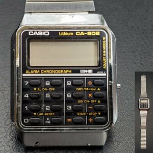 【宝蔵】CASIO カシオ CA-502 デジタル メンズ 腕時計 カリキュレーター 動作未確認 ジャンク 現状品