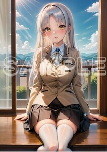 Z5470 立華かなで 天使 Angel Beats! エンジェルビーツ AB! AB A4 同人 イラスト 美少女 美女 下着 コスプレ ポスター エロ