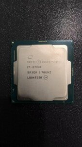 CPU インテル Intel Core I7-8700K プロセッサー 中古 動作未確認 ジャンク品 - A553