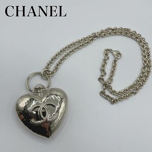 CHANEL ココマーク ハート ロケットペンダント ロングネックレス