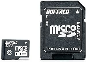 バッファロー BUFFALO Class10 microSDHCカード SD変換アダプター 32GB RMSD-32GC10A