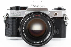 [ジャンク品] Canon AE-1 PROGRAM 一眼レフ フィルムカメラ ＆ CANON LENS FD 50mm 1:1.4 S.S.C. レンズ付き