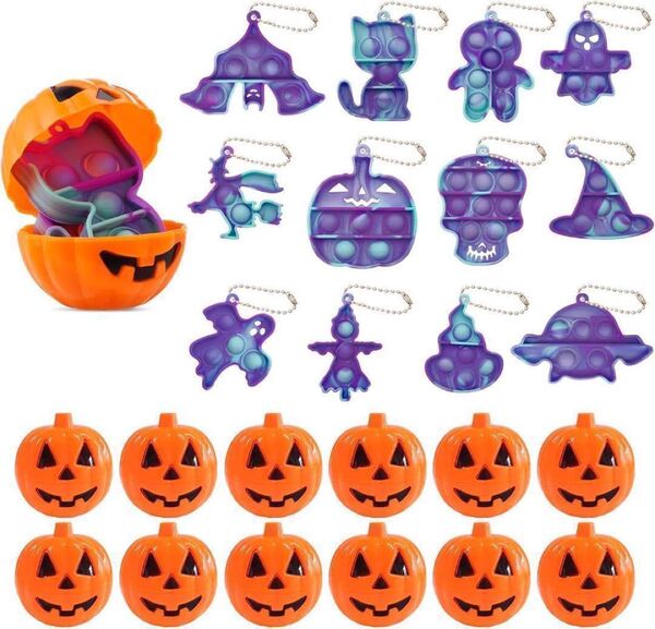 ハロウィン プッシュポップバブル ハロウィンキーホルダー12個