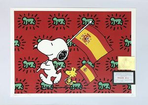 DEATH NYC art poster worldwide limitation 100 sheets Snoopy SNOOPY Woodstock PEANUTS pop art Keith he ring Spain present-day art 