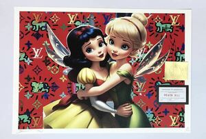 DEATH NYC art poster worldwide limitation 100 sheets pop art Tinkerbell .. Snow White snow white Disney Keith he ring present-day art 