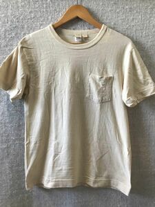 ◆美品◆Barnsバーンズ ポケットTシャツ 0 アイボリー　日本製