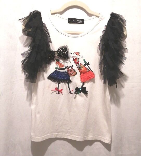 Avega made in korea ノースリーブトップス 立体デザイン