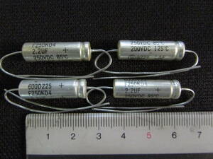 スプラグ　電解コンデンサー　2.2μF　250V DCD × 4 未使用 長期保管品 
