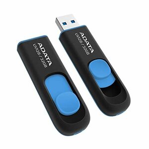 ADATA Technology USB3.0直付型フラッシュメモリー DashDrive UV128 32GB (ブラック+ブルー) AUV1