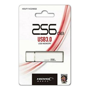 HIDISC USB 3.0 フラッシュドライブ 256GB シルバー キャップ式 (HI-DISC）【出品・新品・送料無料】