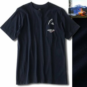 新品 キャンピングコンフォートライフ 春夏 アウトドア フィッシング プリント Tシャツ LL 紺【PW9M-T111_NA】 CAMPING COMFORT LIFE 半袖