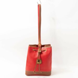 LANCEL ランセル ショルダーバッグ バケットバッグ バケツ型 フランス製 レザー 本革 レッド 赤系 レトロ エレガンス カジュアル 婦人 鞄