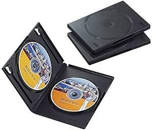 エレコム トールケース DVD BD 対応 標準サイズ 2枚収納 3個セット ブラック CCD-DVD04B