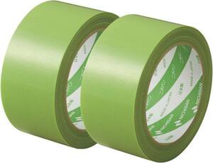養生テープ フィルムクロス テープ 2巻 幅50mm×25m巻 18450-2P 緑